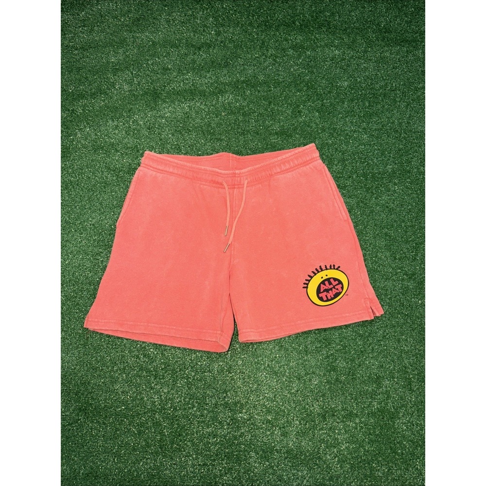 Nickelodeon All That 90s Show Pull On Athletic Shorts Mens Medium Orange